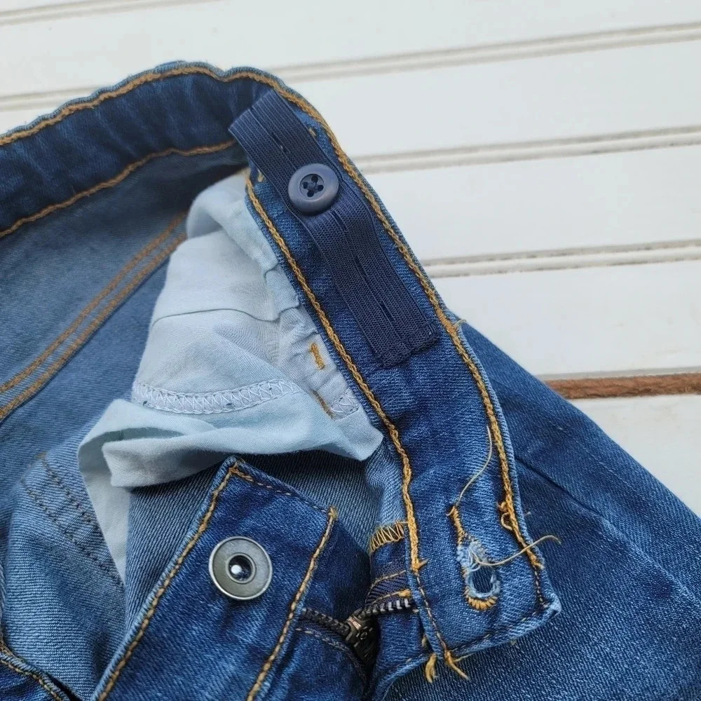 Place Boys Adjustable Waist Stretch Straight Denim Blue Jeans 30x26 Sz 14 - Picture 5 of 10